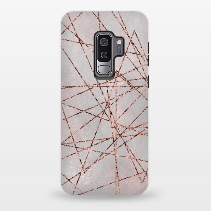 Galaxy S9 plus StrongFit Copper Lines On Marble 2 by Andrea Haase