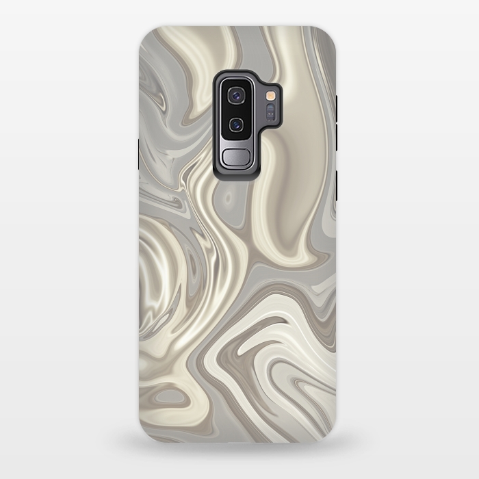 Galaxy S9 plus StrongFit Greige Glamorous Faux Marble 2 by Andrea Haase
