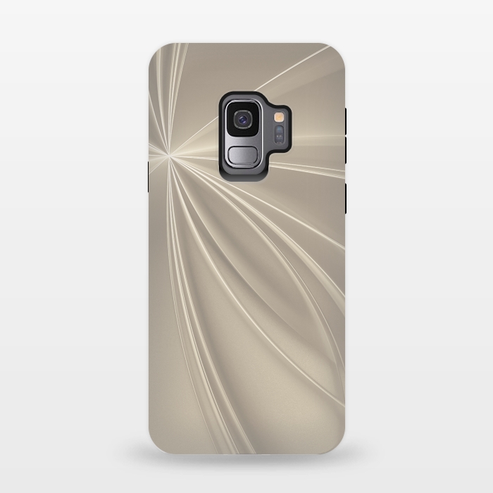 Galaxy S9 StrongFit Shining Rays In Soft Gold by Andrea Haase