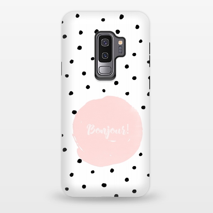 Galaxy S9 plus StrongFit Bonjour - on polka dots  by  Utart