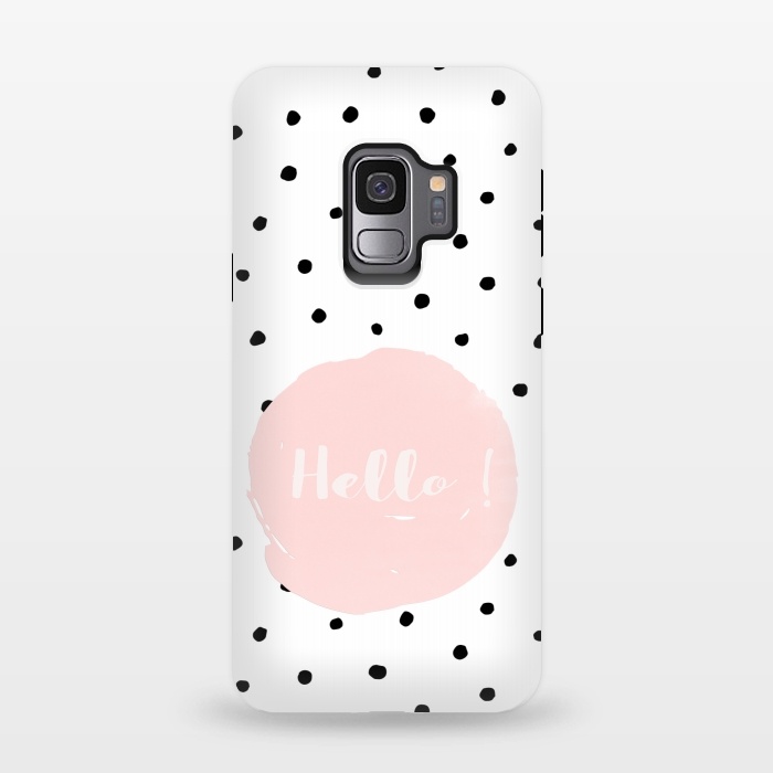 Galaxy S9 StrongFit Hello on polka dots  by  Utart