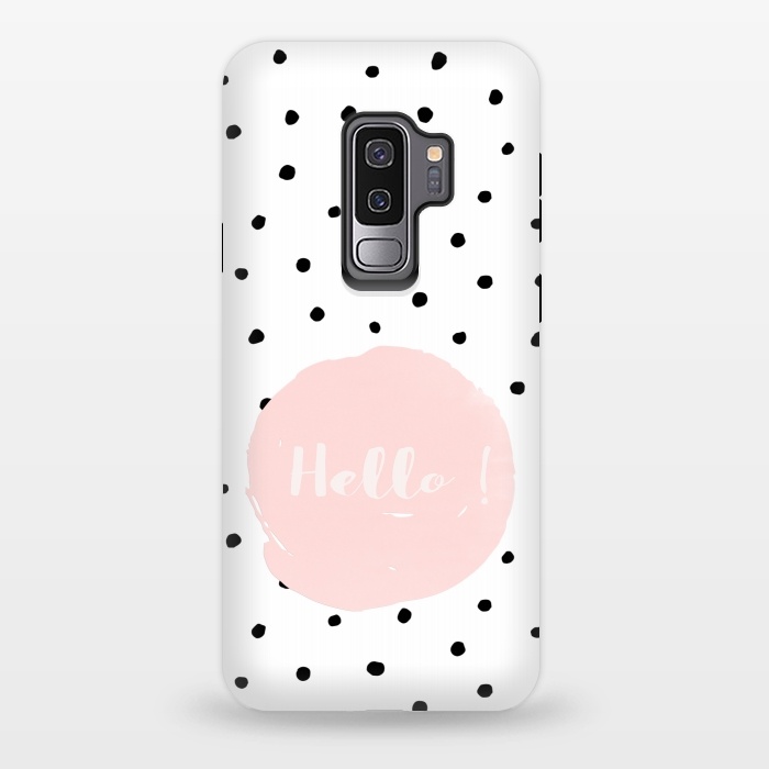 Galaxy S9 plus StrongFit Hello on polka dots  by  Utart
