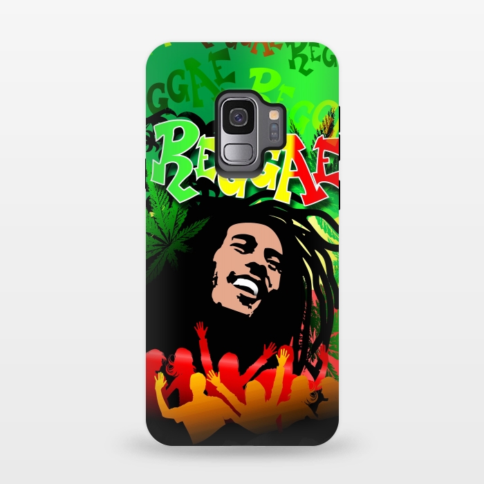 Galaxy S9 StrongFit Reggae RastaMan Music Colors Fun and Marijuana by BluedarkArt