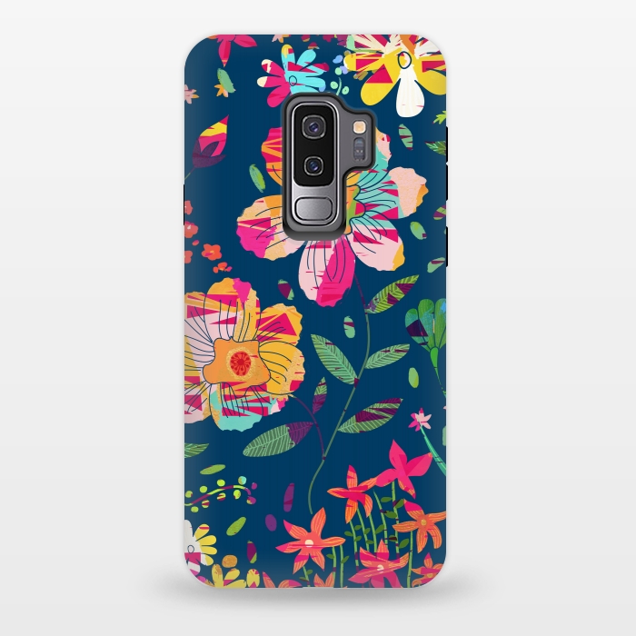 Galaxy S9 plus StrongFit Paper Floral by Uma Prabhakar Gokhale