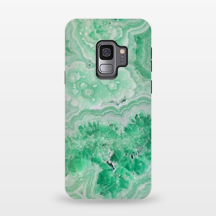 Galaxy S9 StrongFit Mint Green Agate by  Utart