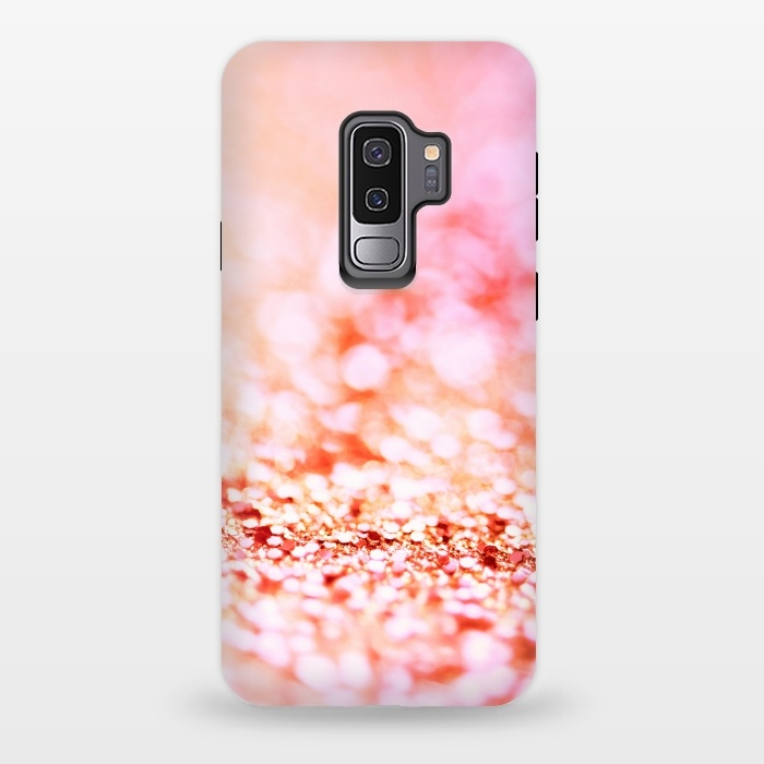 Galaxy S9 plus StrongFit Sunny pink faux glitter by  Utart
