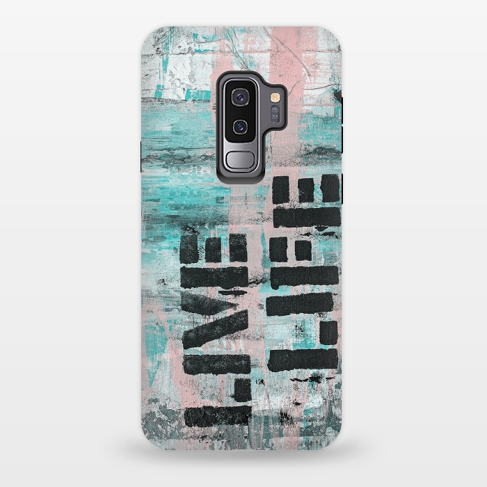 Galaxy S9 plus StrongFit Live Life Pastel Grafitti by Andrea Haase