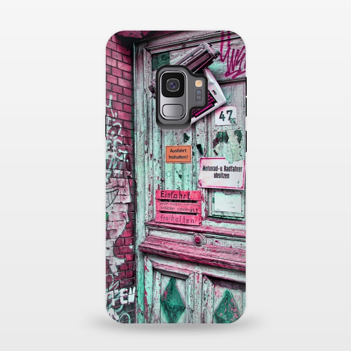 Galaxy S9 StrongFit Urban Grunge Door by Andrea Haase