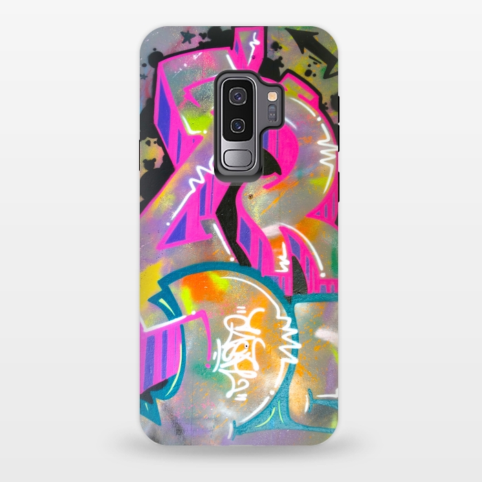 Galaxy S9 plus StrongFit Colorful Grafitti Tag by Andrea Haase