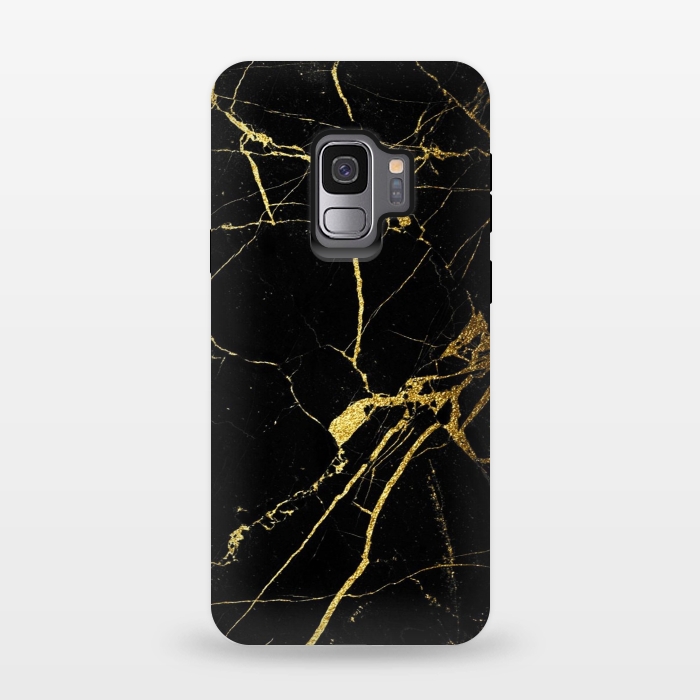 Galaxy S9 StrongFit  Black-Gold Marble Impress by ''CVogiatzi.