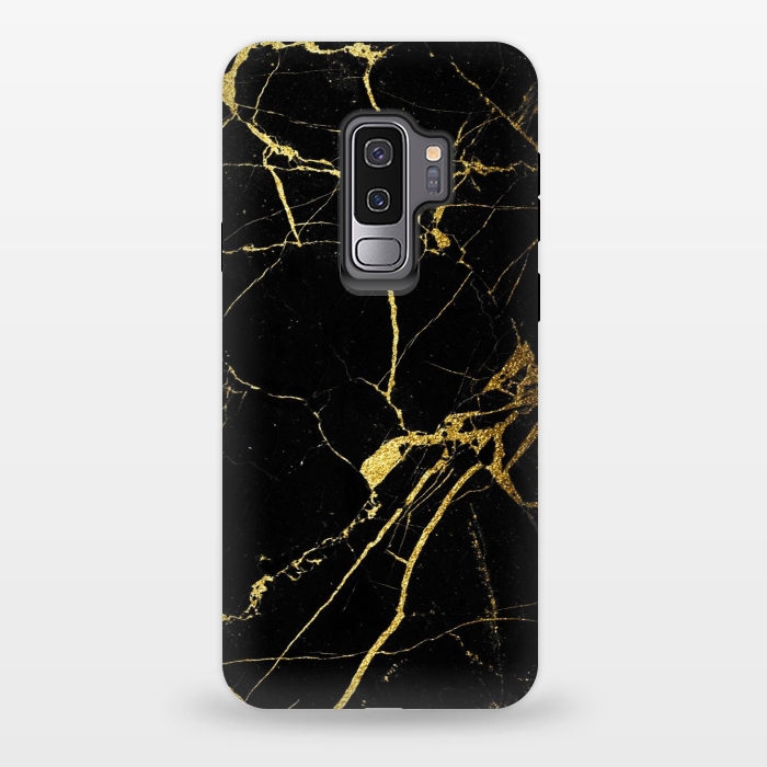 Galaxy S9 plus StrongFit  Black-Gold Marble Impress by ''CVogiatzi.