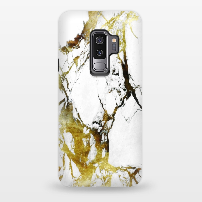 Galaxy S9 plus StrongFit Gold-White Marble Impress by ''CVogiatzi.