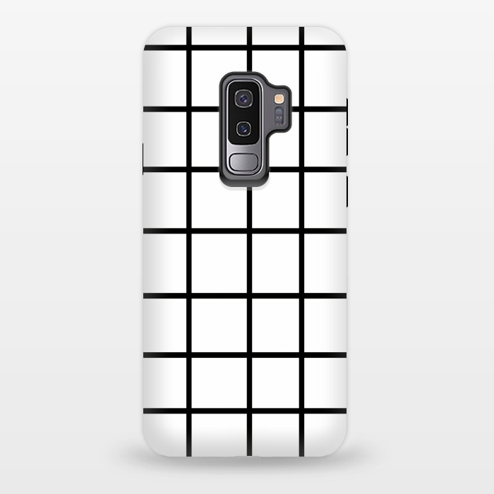 Galaxy S9 plus StrongFit Grid White & Black by ''CVogiatzi.