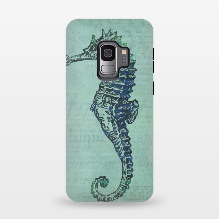 Galaxy S9 StrongFit Vintage Seahorse 2 by Andrea Haase