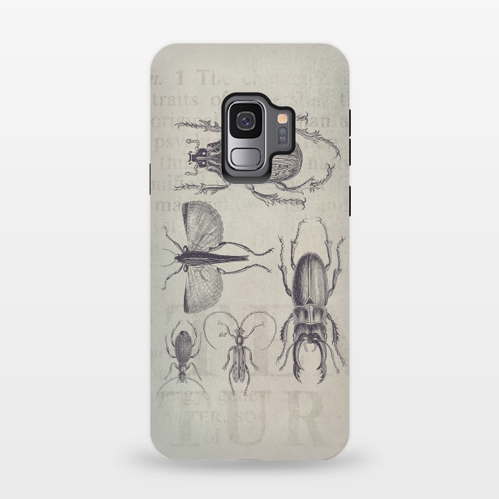 Galaxy S9 StrongFit Vintage Beetles And Bugs by Andrea Haase