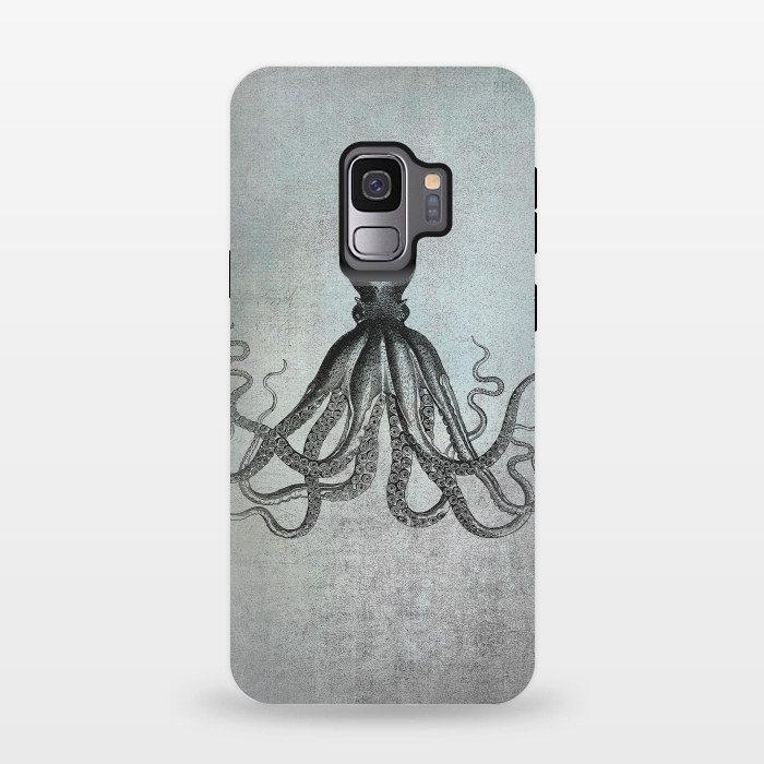 Galaxy S9 StrongFit Octopus Vintage Art by Andrea Haase
