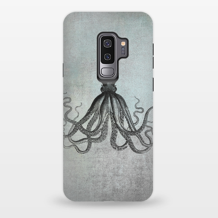 Galaxy S9 plus StrongFit Octopus Vintage Art by Andrea Haase