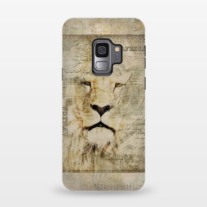 Galaxy S9 StrongFit Lion King Of Africa Collage by Andrea Haase
