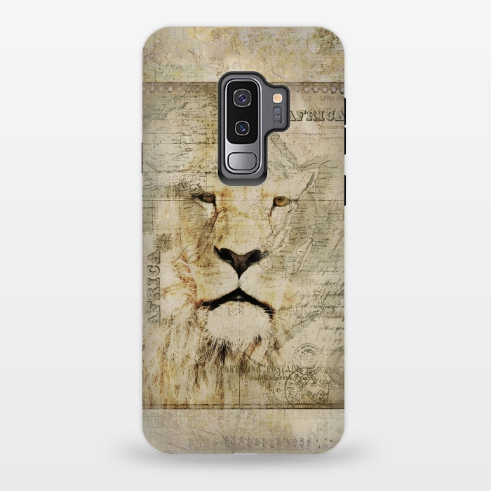 Galaxy S9 plus StrongFit Lion King Of Africa Collage by Andrea Haase