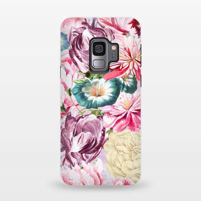 Galaxy S9 StrongFit Beautiful Pastel Vintage Spring Flowers by  Utart