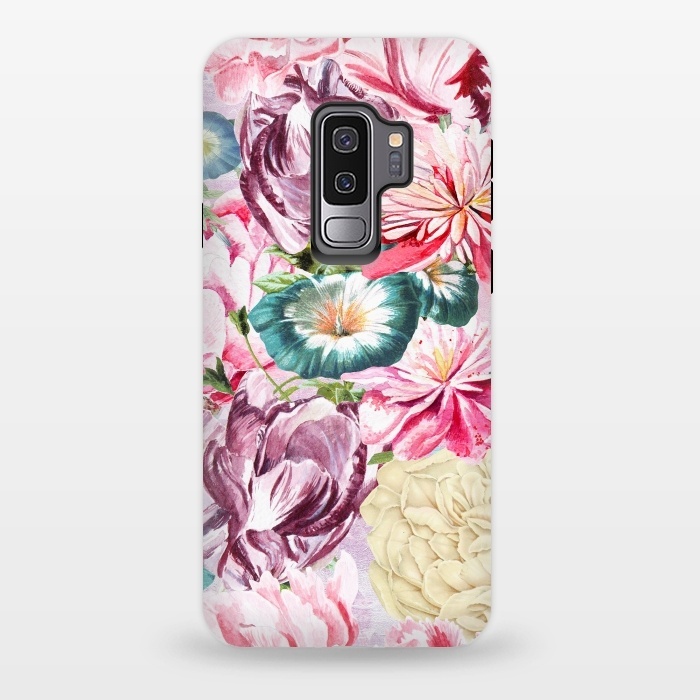 Galaxy S9 plus StrongFit Beautiful Pastel Vintage Spring Flowers by  Utart