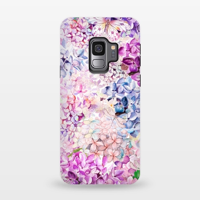 Galaxy S9 StrongFit Purple Lilacs and Hydrangea by  Utart