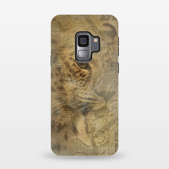 Galaxy S9 StrongFit Cheetah Vintage Style by Andrea Haase