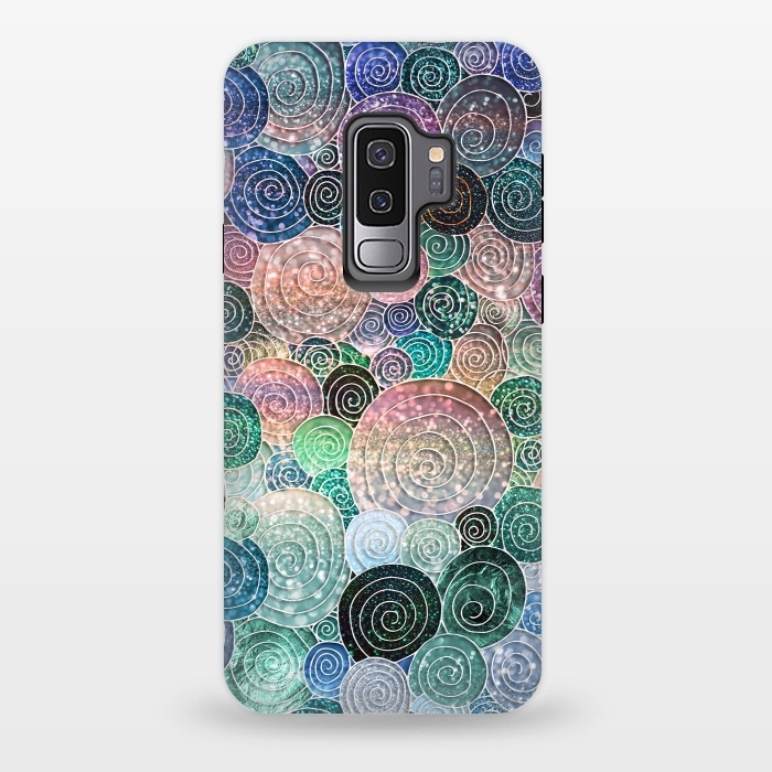 Galaxy S9 plus StrongFit Multicolor Trendy Dots and Circles  by  Utart