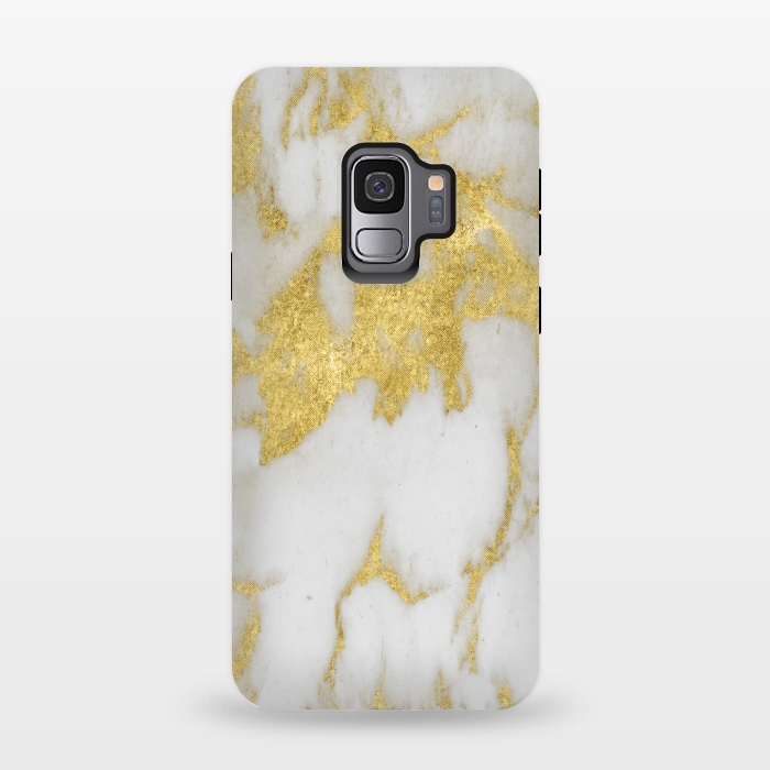 Galaxy S9 StrongFit Gold marble by haroulita
