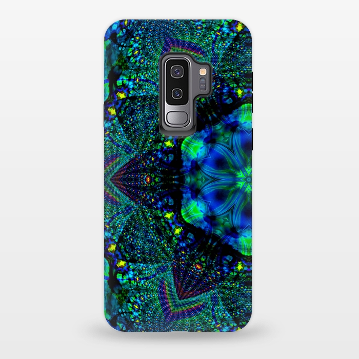 Galaxy S9 plus StrongFit Half kaleidoscope mandala by haroulita