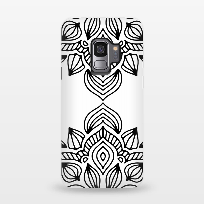 Galaxy S9 StrongFit black and white mandala by haroulita