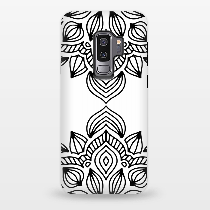 Galaxy S9 plus StrongFit black and white mandala by haroulita