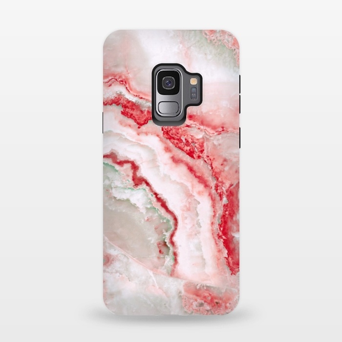 Galaxy S9 StrongFit Coral Red Veined Agate by  Utart