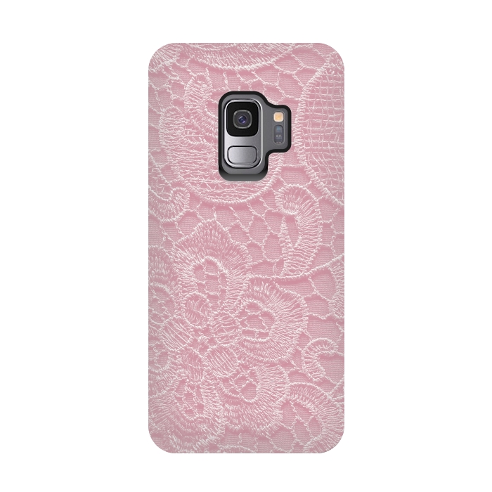Galaxy S9 StrongFit Pink Lace by Andrea Haase