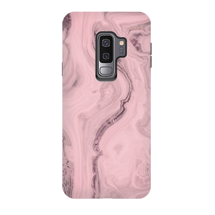 Galaxy S9 plus StrongFit Glamorous Marble Pink 2 by Andrea Haase