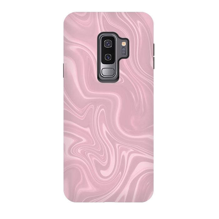 Galaxy S9 plus StrongFit Marbled Pink Paint 2 by Andrea Haase