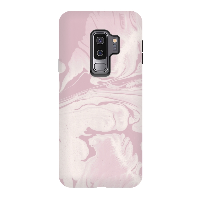Galaxy S9 plus StrongFit Pink Marbled Wet Paint 2 by Andrea Haase