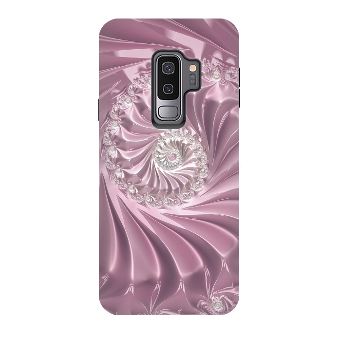 Galaxy S9 plus StrongFit Soft Pink Glamorous Fractal by Andrea Haase