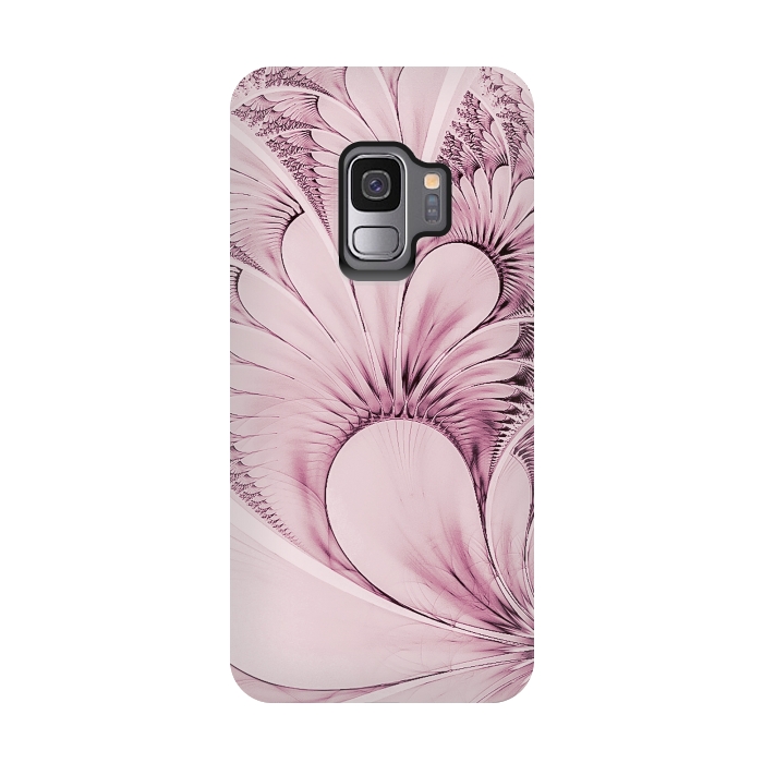 Galaxy S9 StrongFit Pink Flourish Fractal by Andrea Haase