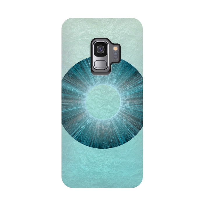 Galaxy S9 StrongFit Turquoise Alien Iris 2 by Andrea Haase