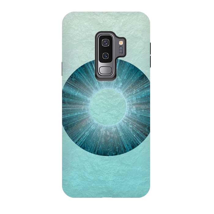 Galaxy S9 plus StrongFit Turquoise Alien Iris 2 by Andrea Haase