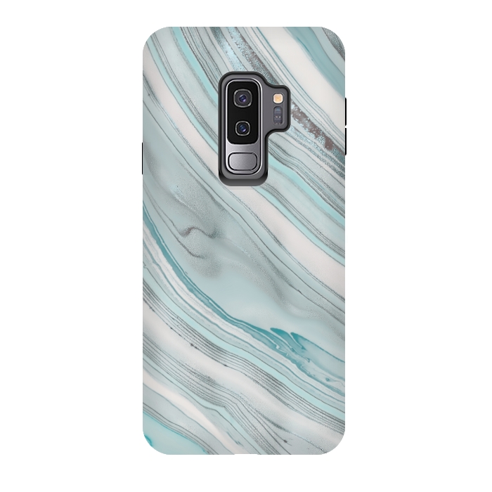 Galaxy S9 plus StrongFit Teal Marble Elegance 2 by Andrea Haase
