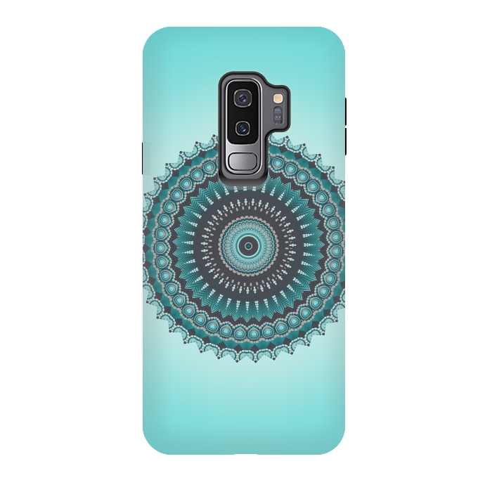 Galaxy S9 plus StrongFit Mandala Turquoise 2 by Andrea Haase