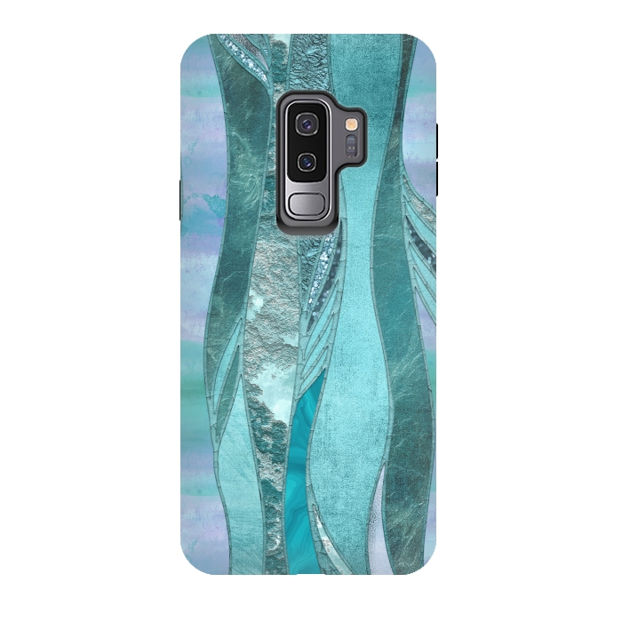Galaxy S9 plus StrongFit Turquoise Green Glamour by Andrea Haase