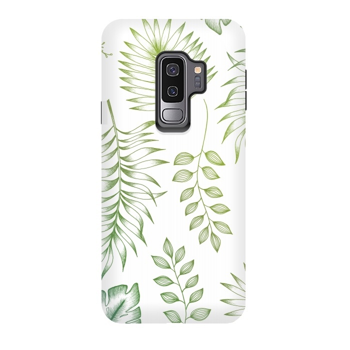 Galaxy S9 plus StrongFit Tropical Leaves by Barlena