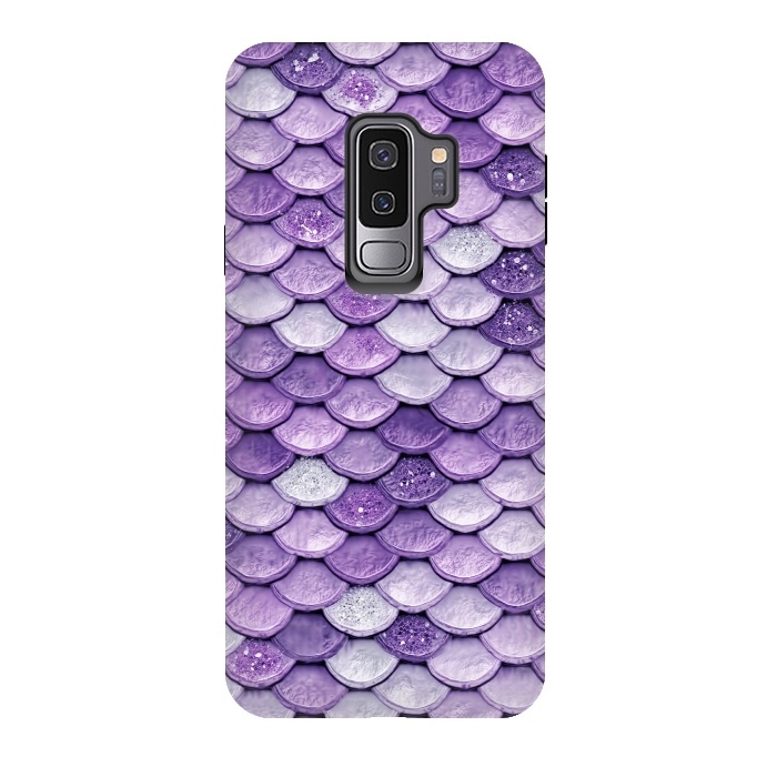 Galaxy S9 plus StrongFit Purple Metal Glitter Mermaid Scales by  Utart
