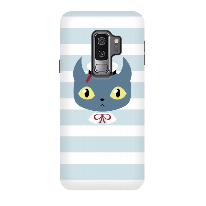 Galaxy S9 plus StrongFit Sailor cat by Laura Nagel