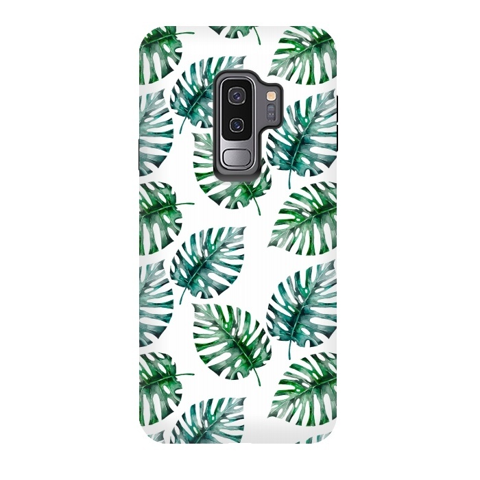 Galaxy S9 plus StrongFit Aloha Monstera Pattern by  Utart