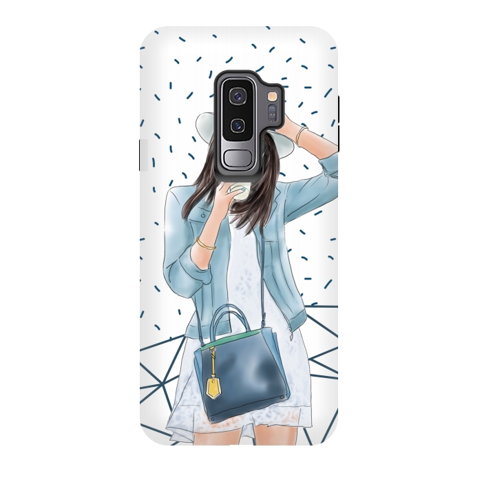 Galaxy S9 plus StrongFit Trendy City Fashion Girl by DaDo ART