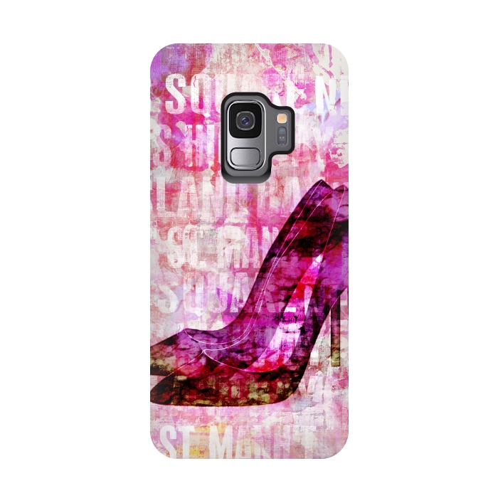Galaxy S9 StrongFit High Heels Pink Mixed Media Art by Andrea Haase
